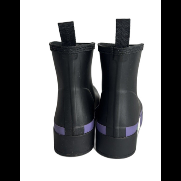 Hunter Black Boots with Purple and Teal Accents - Picture 5 of 9
